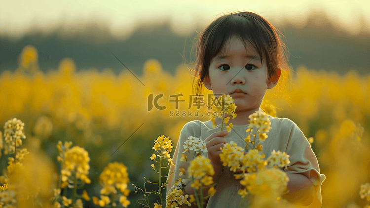 拿着鲜花的儿童摄影24