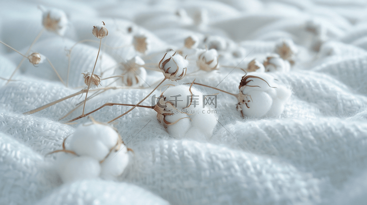 白色棉花棉被合成创意素材背景