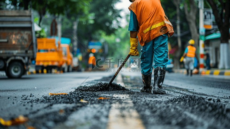 清扫马路的环卫工人5