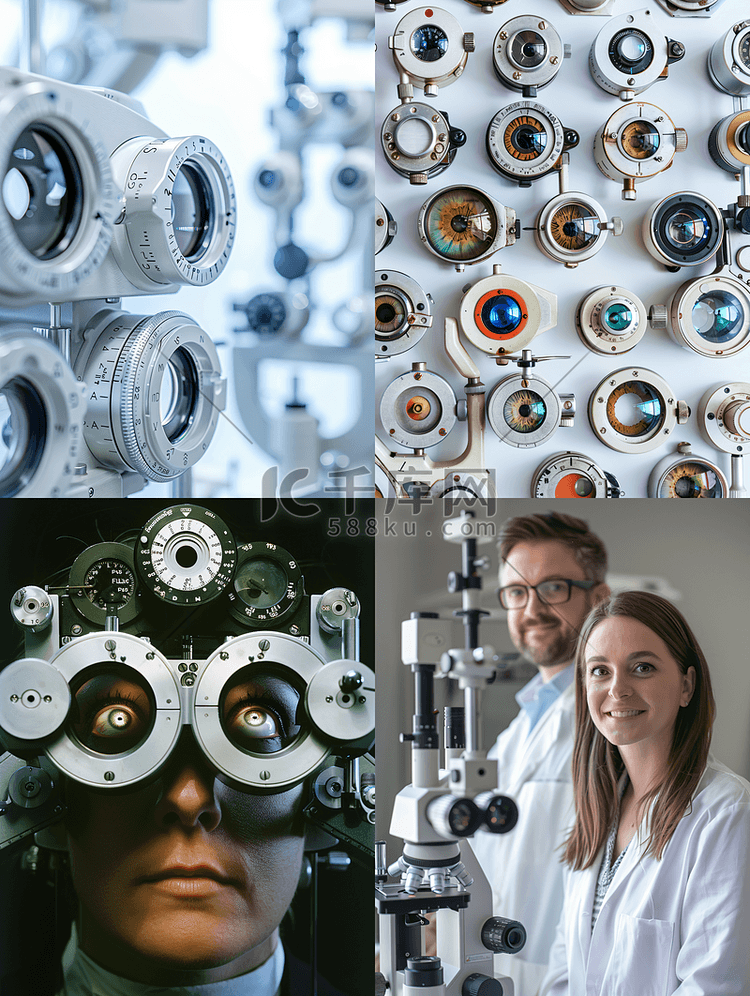 视力检测眼科医生形象