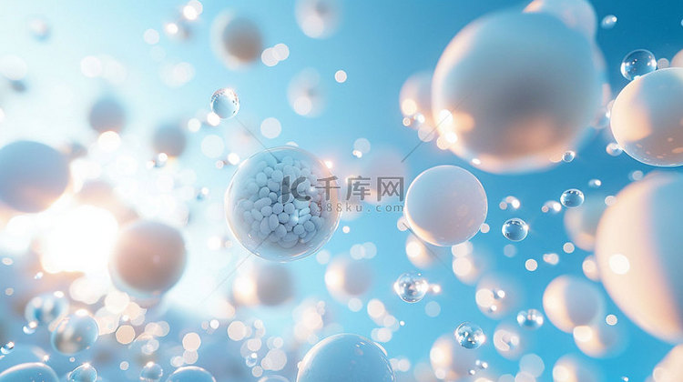 水球气泡透明合成创意素材背景