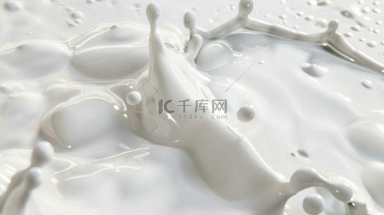 牛奶气泡特写合成创意素材背景