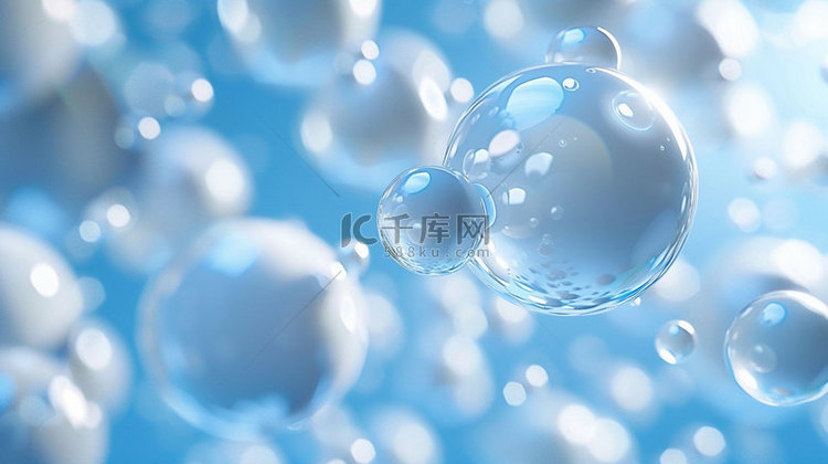 水球气泡透明合成创意素材背景