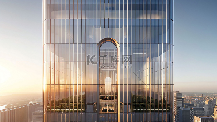 高楼玻璃天空建筑摄影照片