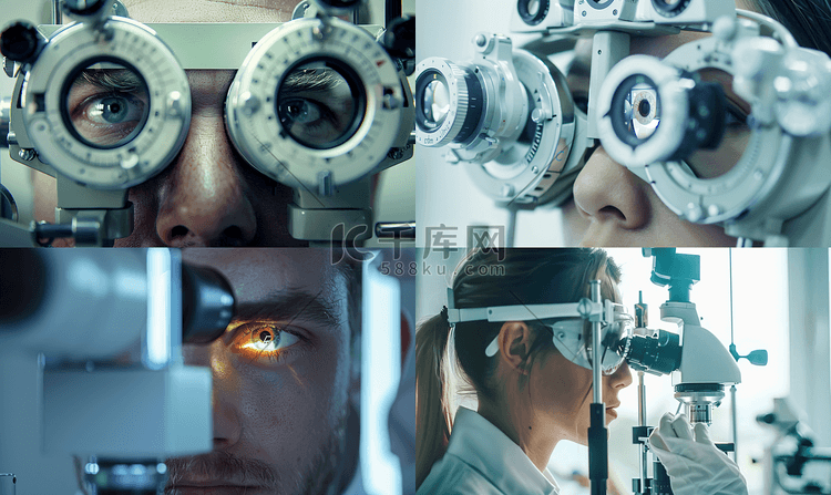 视力检测眼科医生形象