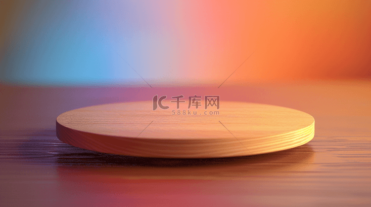 中式简约桌面上木质纹理垫板的背