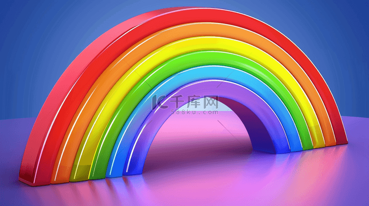 彩虹拱形门可爱背景
