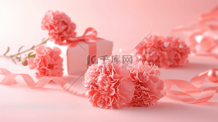 鲜花康乃馨和礼物盒子39
