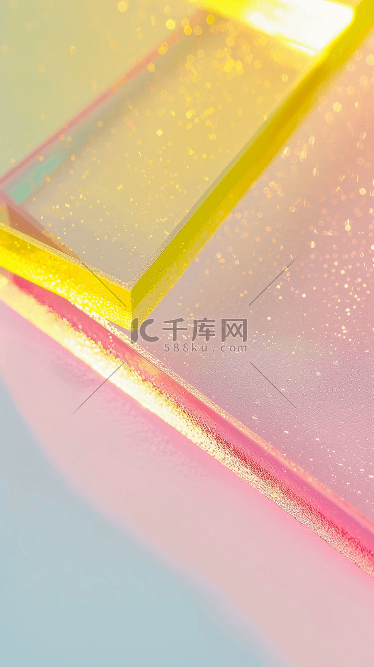 彩色果冻玻璃质感抽象概念空间背