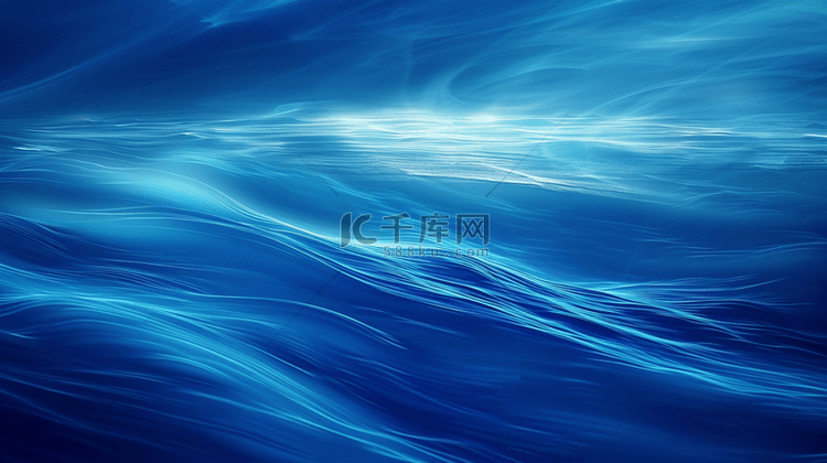 蓝色海面上微光粼粼水纹纹理的背