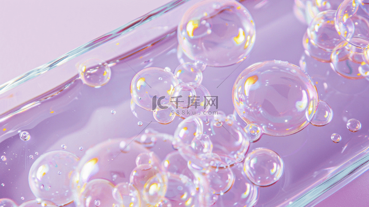 晶莹剔透气泡泡沫数量的背景