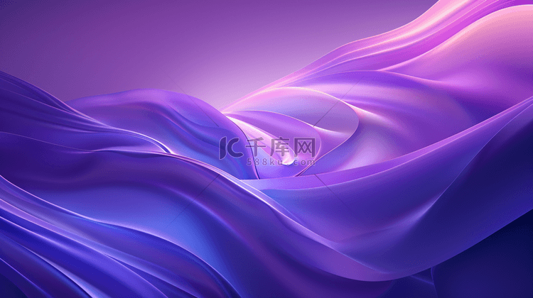 紫色线条流线质感艺术风格抽象商