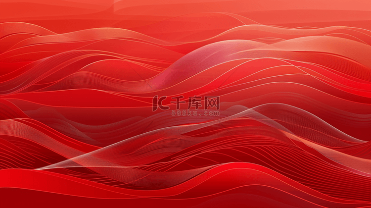 红色纹理线条流线艺术风格抽象商