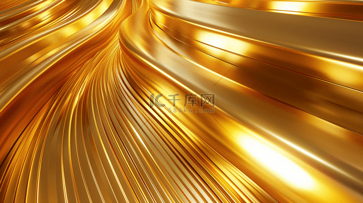 金色星光闪耀线条流线风格抽象商
