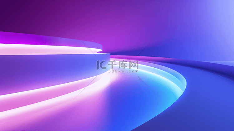 紫色设计风格空间台阶走廊展示商