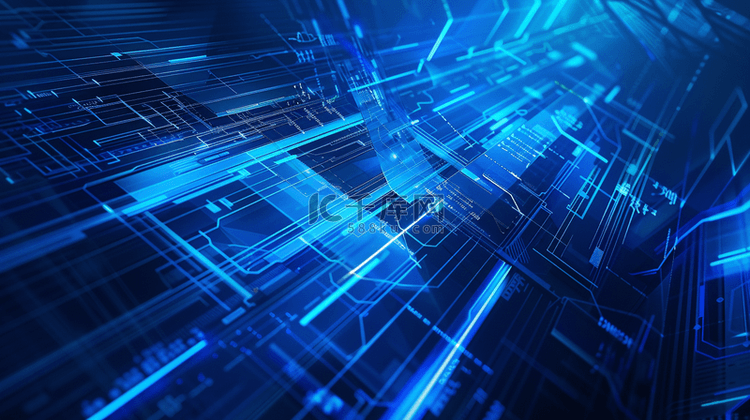 蓝色高科技线路电路纹理网络数据