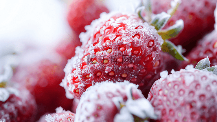 速冻冷冻的水果草莓8
