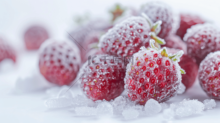 速冻冷冻的水果草莓6