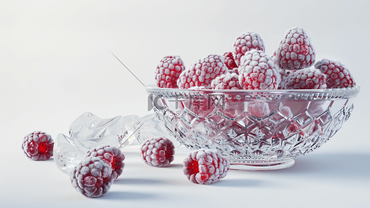 速冻冷冻的水果树莓25
