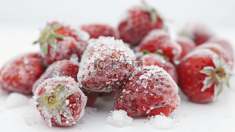 速冻冷冻的水果草莓19