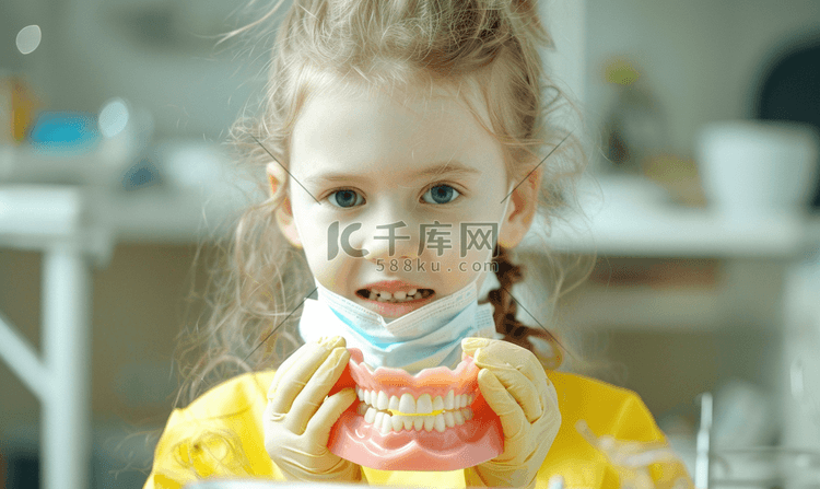 牙医小女孩科普牙齿知识