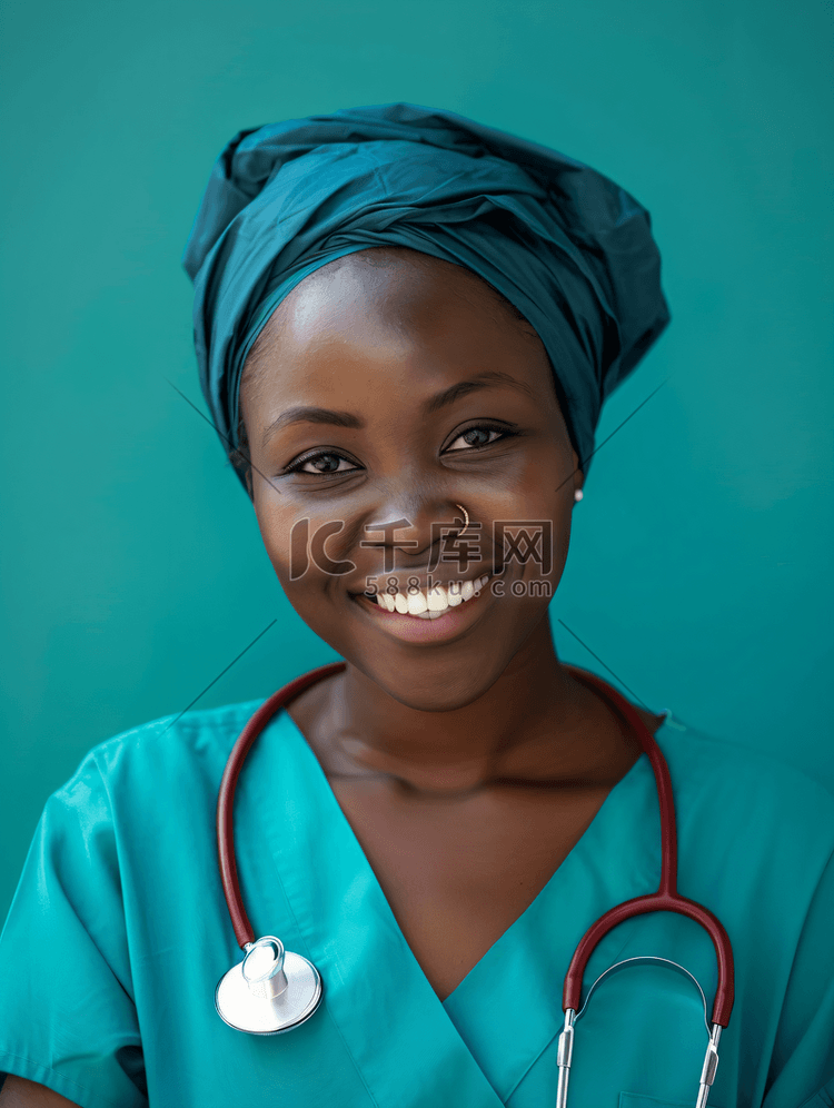 医疗保健医疗微笑的非洲女医生医