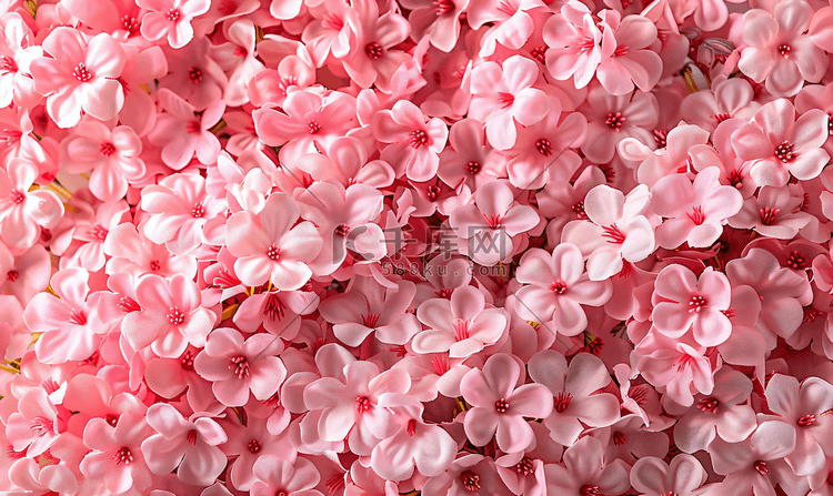 簇状粉色人造花背景设计壁纸面料