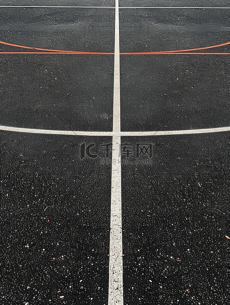 沥青上的篮球场线