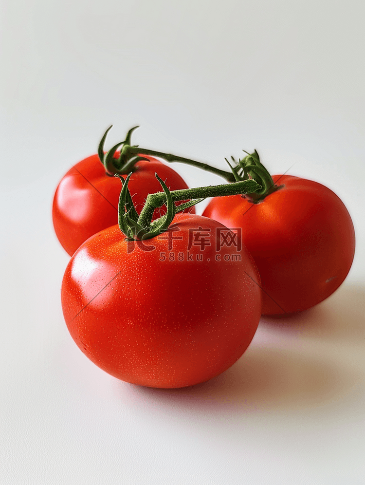 白色背景下分离的樱桃番茄黑番茄