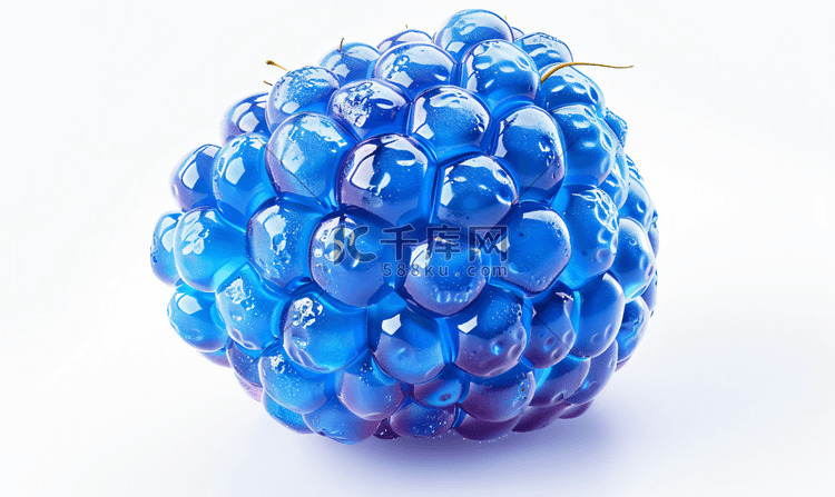 蓝莓浆果被孤立在白色背景上完整