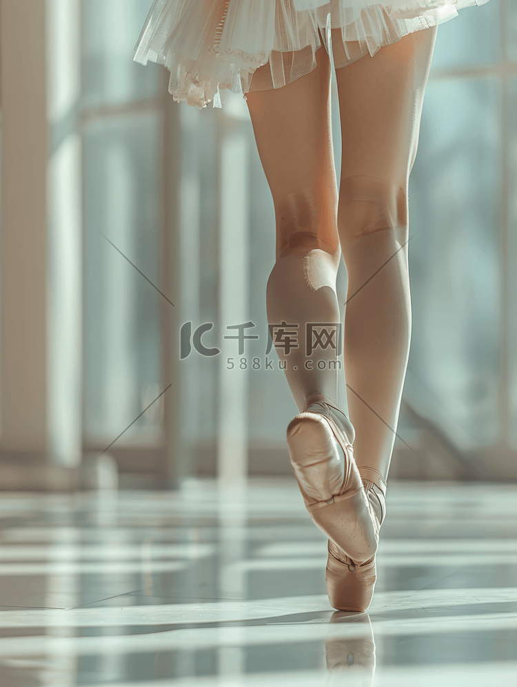 舞厅里芭蕾舞演员的双腿