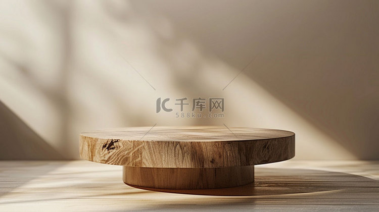木质展台简约合成创意素材背景