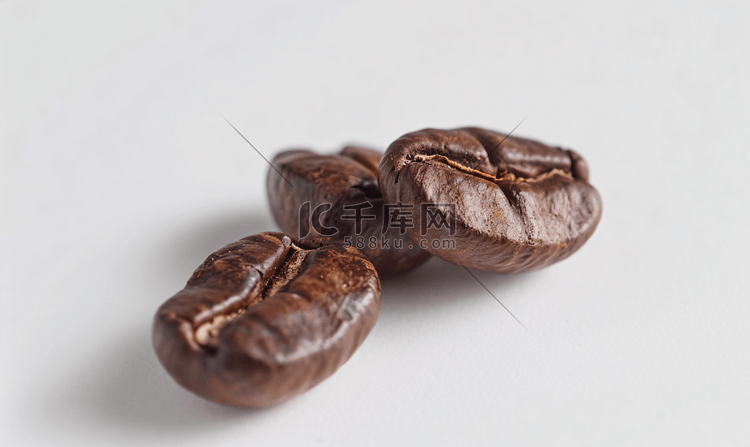 咖啡豆干燥过程特写图像