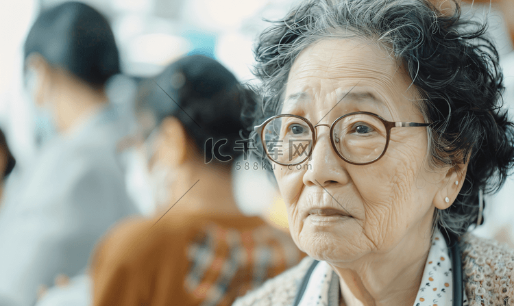 亚洲老妇女接受专家医生的体检