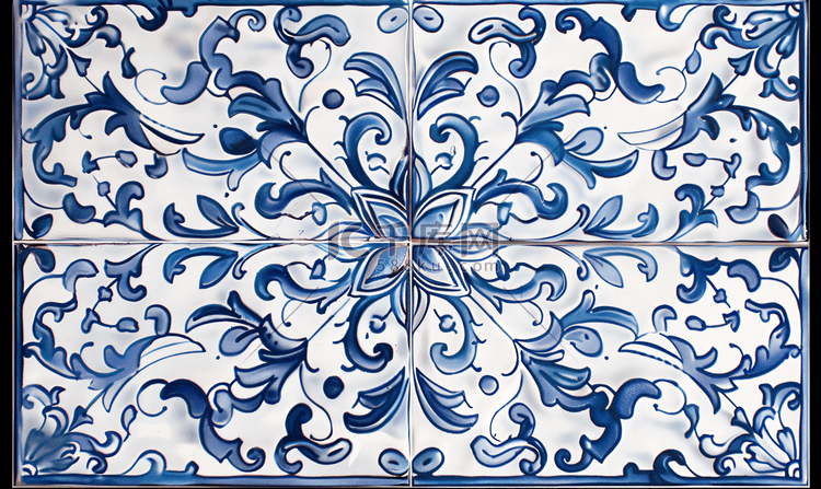 传统华丽的葡萄牙装饰瓷砖