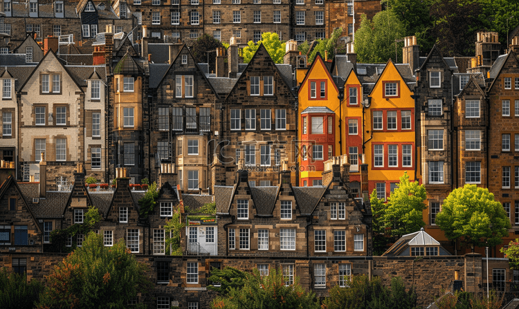 爱丁堡老城区的景色