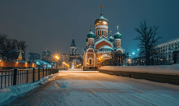 莫斯科圣徒大教堂教堂的视图