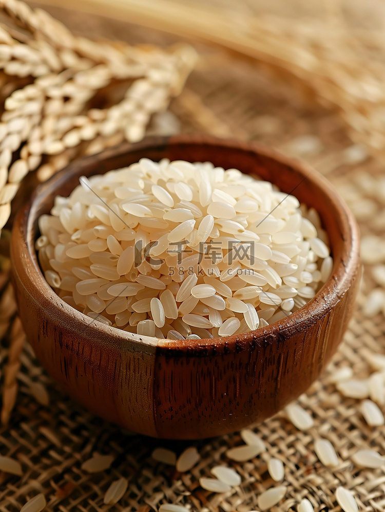 碗里的米粒米饭粮食高清摄影图