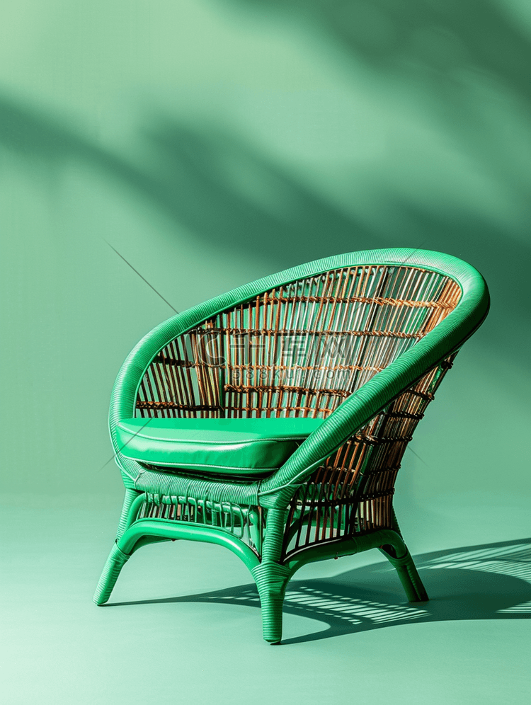 采用藤条形塑料制成的休闲椅设计