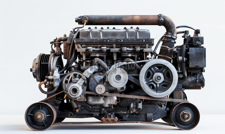 旧汽车发动机机械技术的一部分