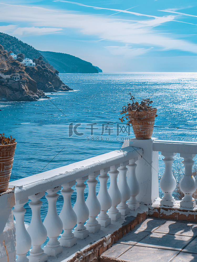 从海边阳台欣赏美景