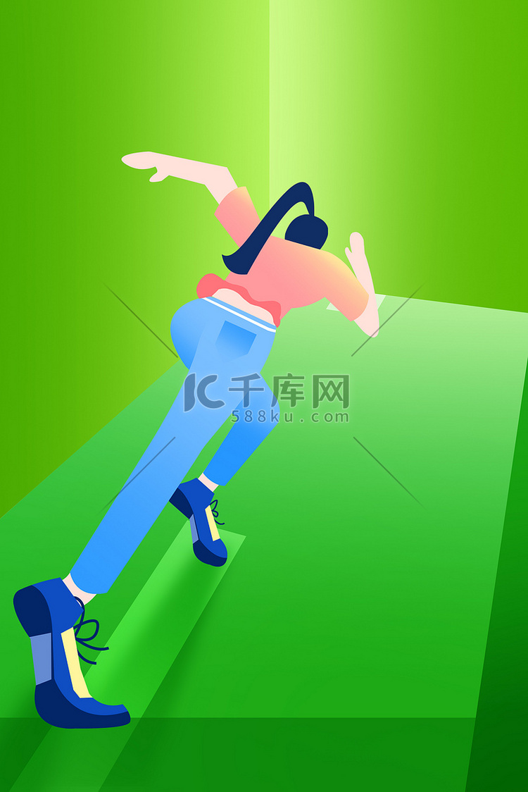 绿色运动会加油体育比赛背景