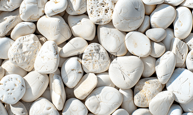 白色卵石石头纹理