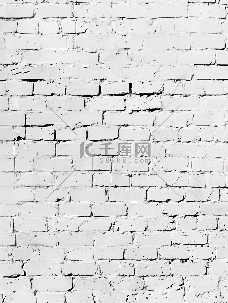 白色干净的砖墙作为纹理背景或背