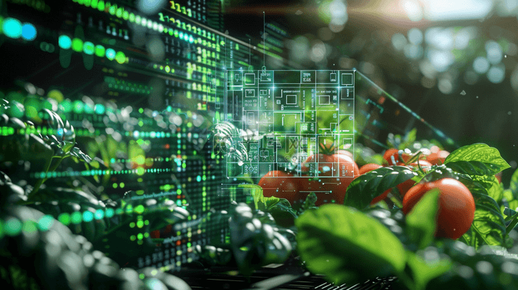 未来科技数据农业蔬菜水果的背景