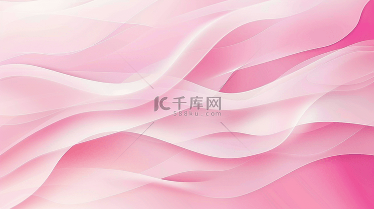 粉色七夕波线曲线轻纱抽象背景