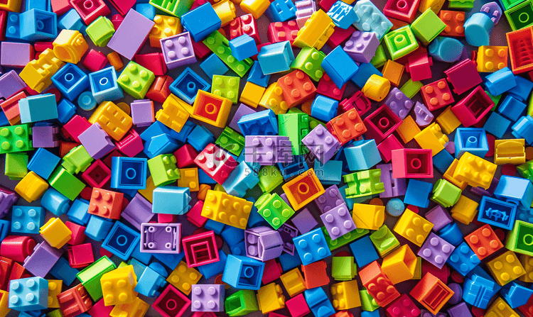 彩色构造块的彩色玩具砖构造堆的