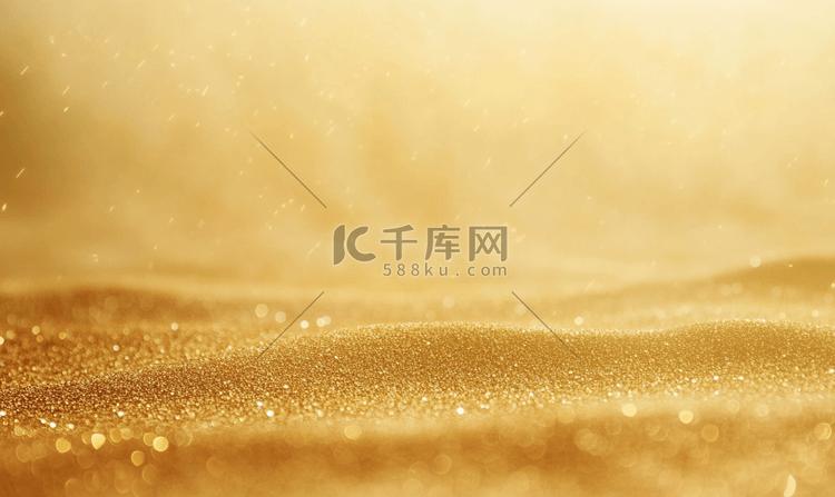 离焦金色闪光背景模糊闪闪发光的