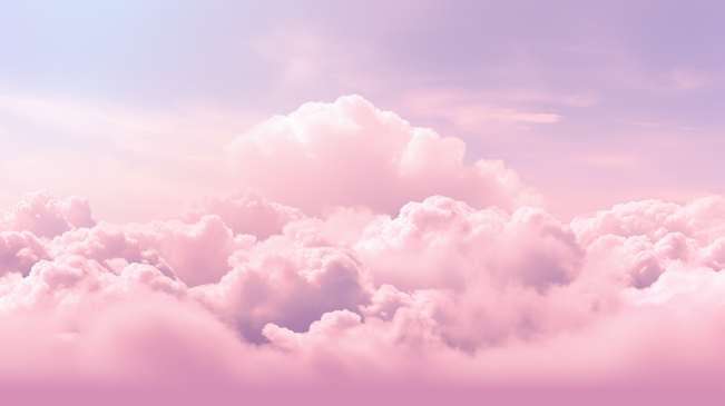 粉色天空背景与云朵设计图片