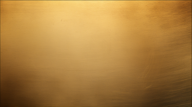 金色铬金属纹理背景，带有破旧金属框架。图片